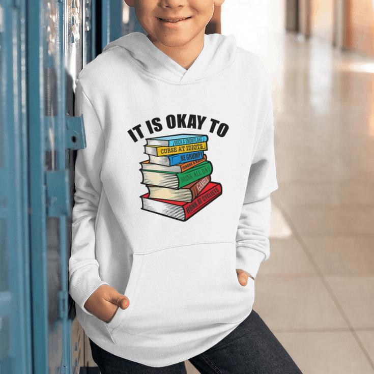 It Is Okay To Be a Grumpy Old Man Book Lover Premium Graphic Youth Hoodie