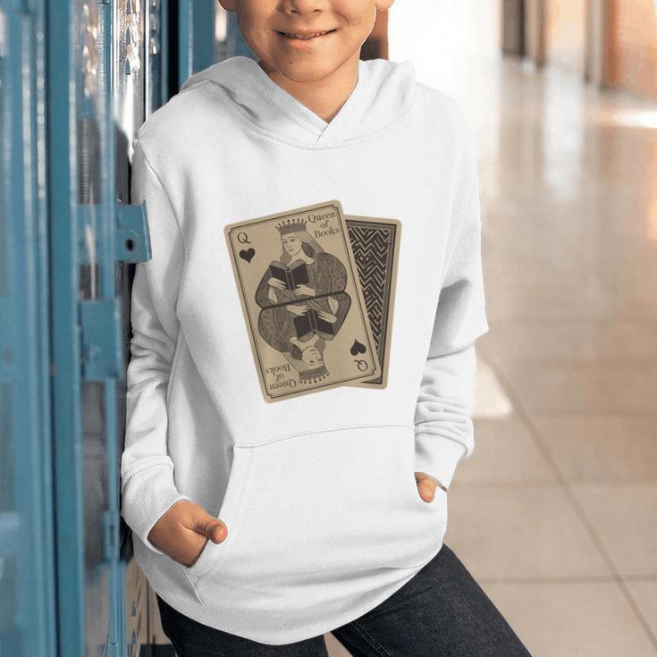 Queen Of Books Playing Card Aesthetic For Book Lovers Premium Tri-Blend Graphic Youth Hoodie Queen Of Books Playing Card Aesthetic For Book Lovers Premium Tri-Blend Graphic Youth Hoodie