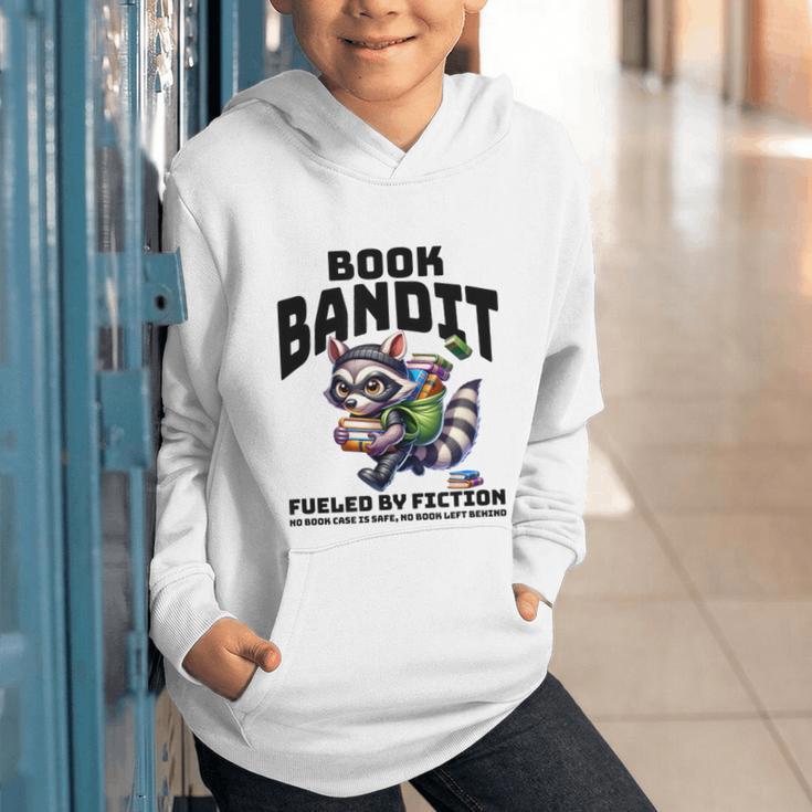Racoon-Bookworm-Book Bandit-Fueled By Fiction Graphic Youth Hoodie