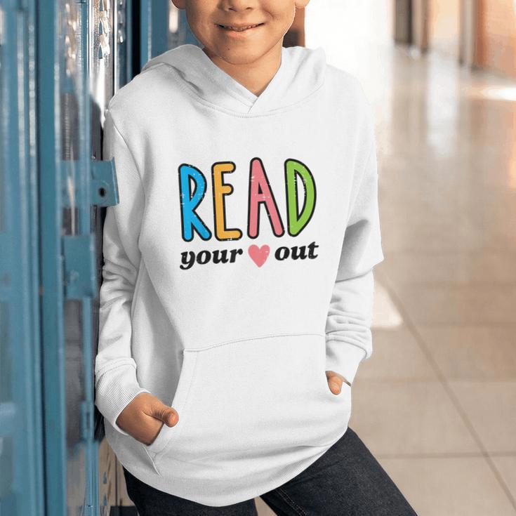 Read Your Heart Read Reading Librarian Book Across America Graphic Youth Hoodie