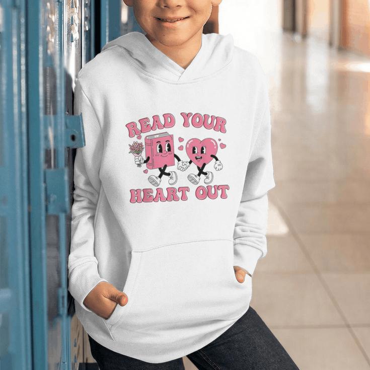 Read You Heart Out Reading Teacher Valentines Day Book Lover Graphic Youth Hoodie Read You Heart Out Reading Teacher Valentines Day Book Lover Graphic Youth Hoodie