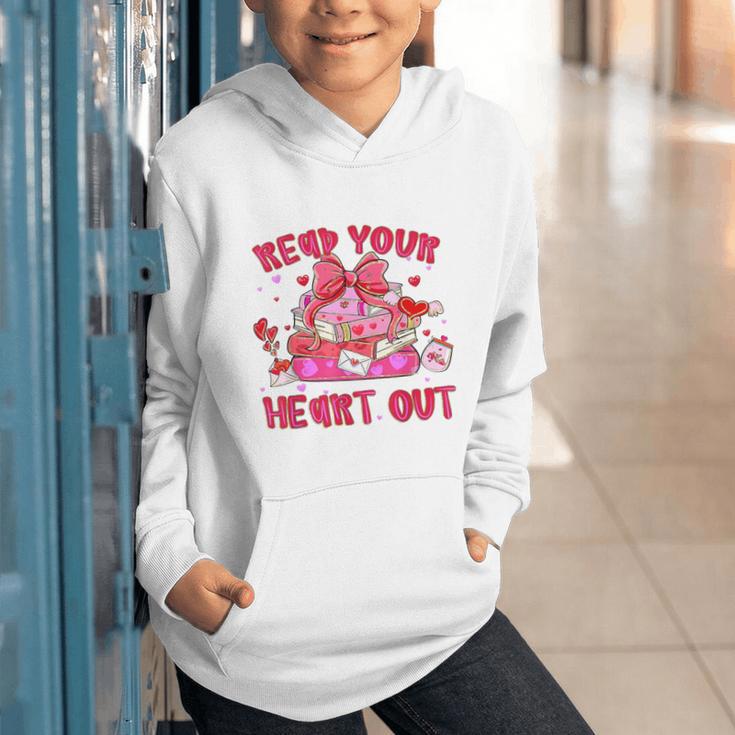 Read Your Heart Out Teacher Valentine Reading Book Lover Graphic Youth Hoodie Read Your Heart Out Teacher Valentine Reading Book Lover Graphic Youth Hoodie