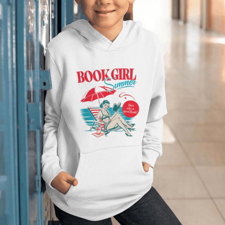 Retro Book Girl Summer For Women Beach Reading Graphic Youth Hoodie Retro Book Girl Summer For Women Beach Reading Graphic Youth Hoodie