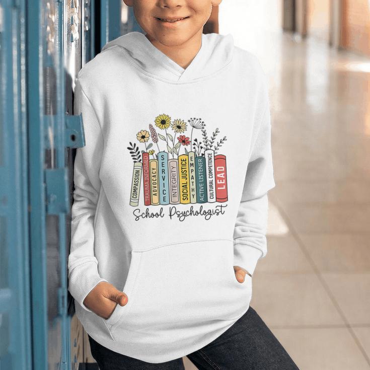 School Psychologist Book Psychology Teacher Appreciation Graphic Youth Hoodie