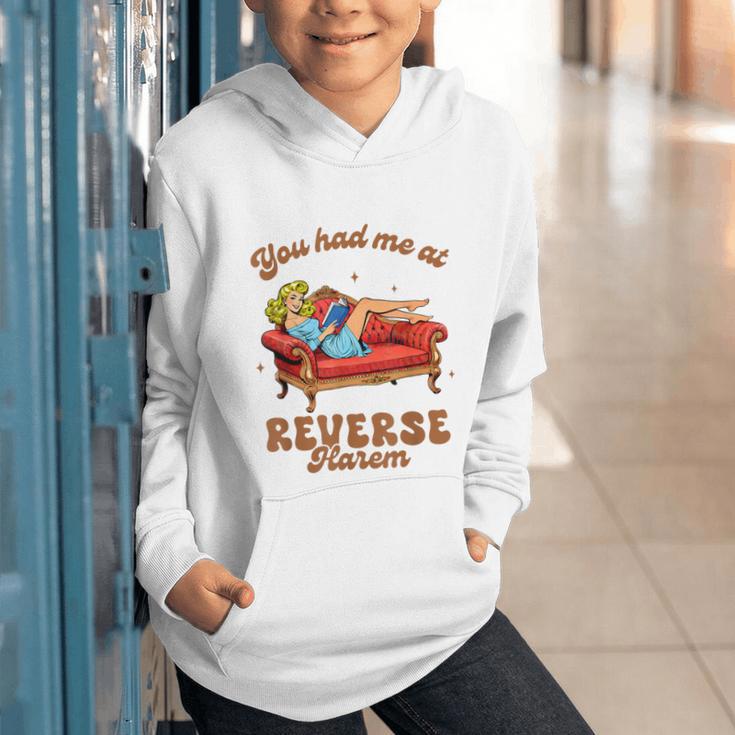 Smut Reader You Had Me At Reverse Harem Spicy Grey Book Graphic Youth Hoodie