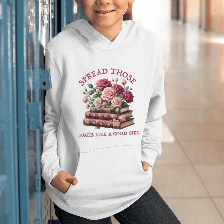 Spicy Books Spread Those Pages Like A Good Girl Dark Romance Graphic Youth Hoodie