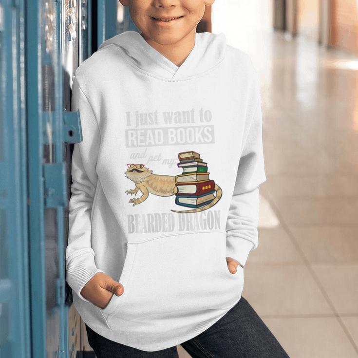 Tiny Dinosaur Read Books & Pet My Bearded Dragon Lover Premium Tri-Blend Graphic Youth Hoodie