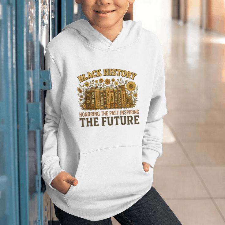 History Honoring Past Inspiring The Future Book Graphic Youth Hoodie