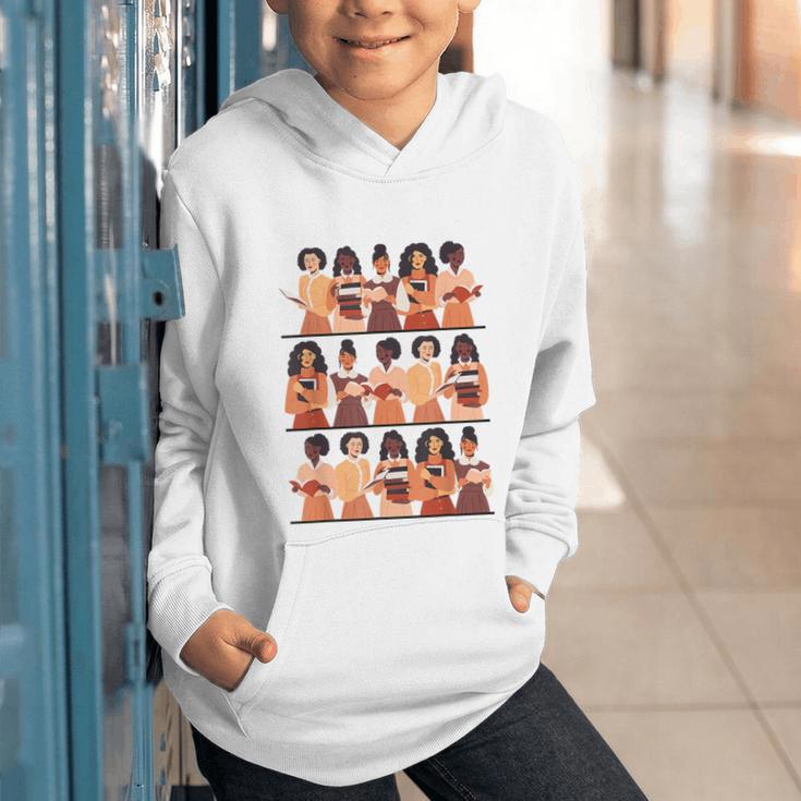 History Month Educated Black Women Girls Reading Books Graphic Youth Hoodie History Month Educated Black Women Girls Reading Books Graphic Youth Hoodie