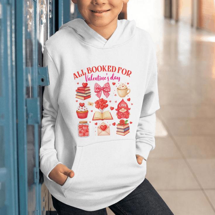 Valentines Reading Book Lover All Booked For Valentine's Day Graphic Youth Hoodie Valentines Reading Book Lover All Booked For Valentine's Day Graphic Youth Hoodie