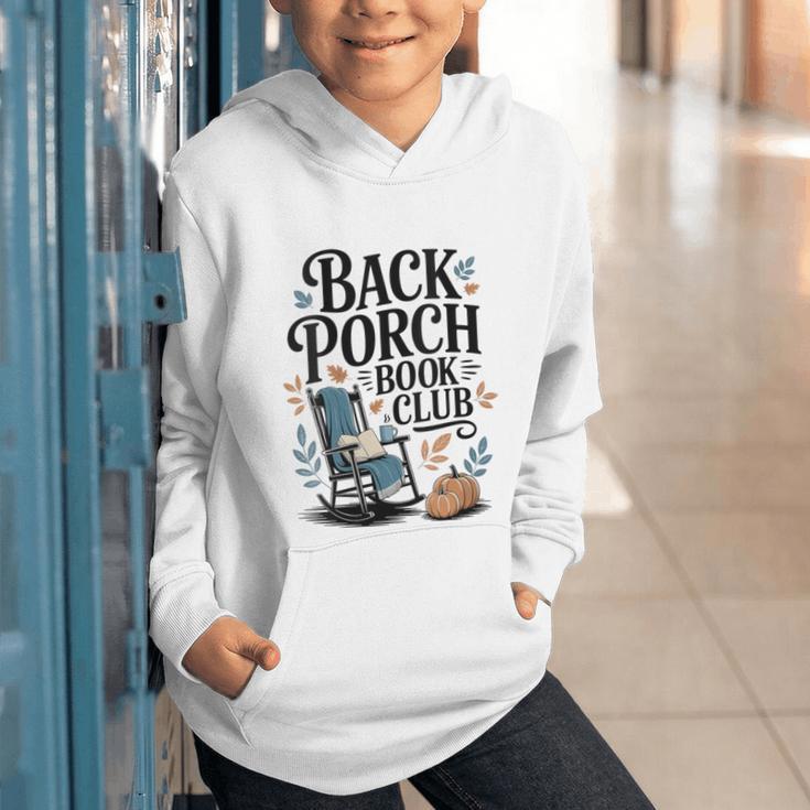 Vintage Reader Author Country Aesthetic Back Porch Book Club Graphic Youth Hoodie