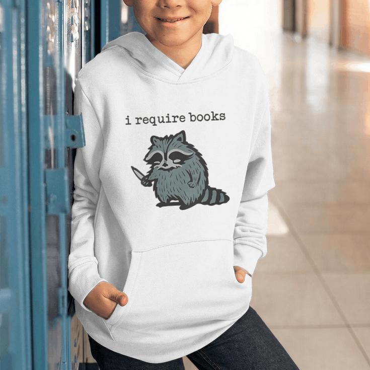 Women's i Require Books Raccoon Graphic Youth Hoodie Women's i Require Books Raccoon Graphic Youth Hoodie