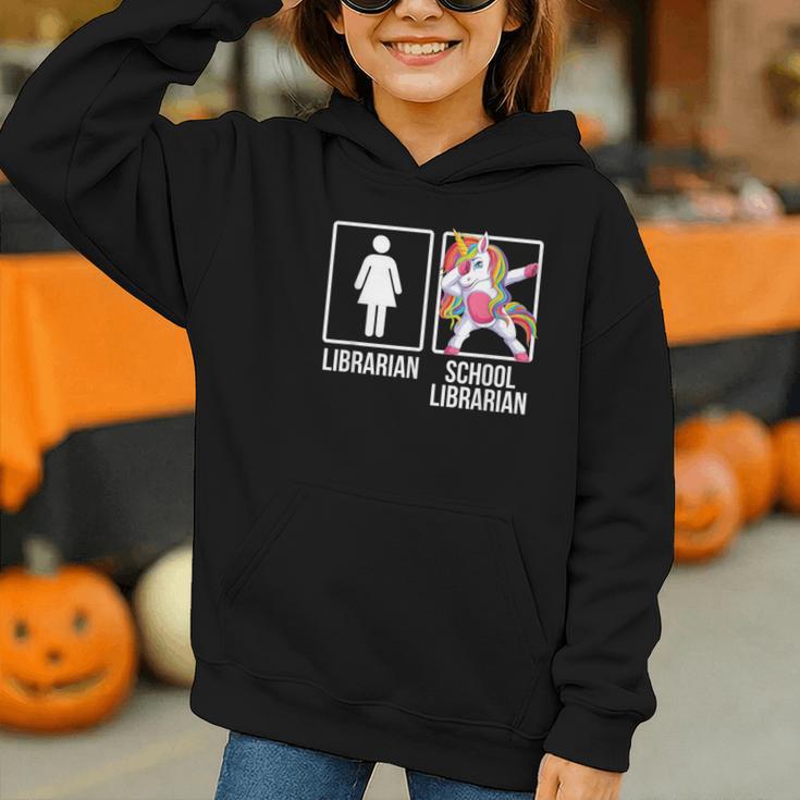 Back To School Library Unicorn Book Lover School Librarian Graphic Youth Hoodie