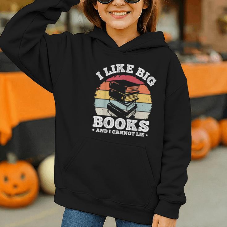 I LIKE BIG BOOKS AND I CANNOT LIE Book Lover Print Graphic Youth Hoodie