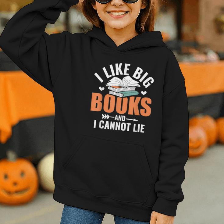 I Like Big Books I Cannot Lie School Librarian Book Lover Graphic Youth Hoodie
