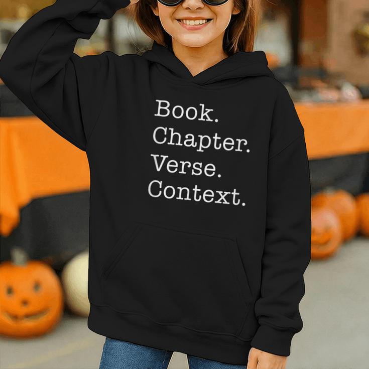 Book Chapter Verse Context Theology Christian Reformed Graphic Youth Hoodie
