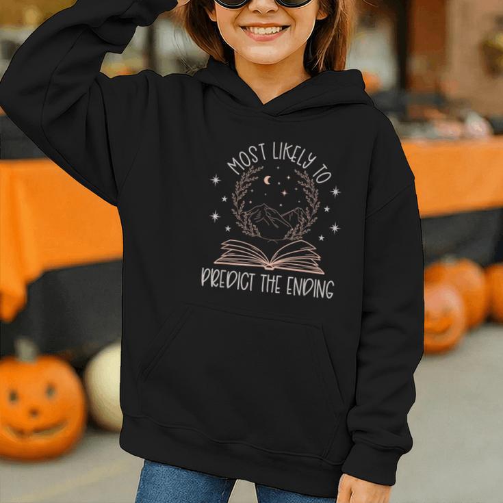 Book Club Shirts For Women Most Likely To Predict End Graphic Youth Hoodie