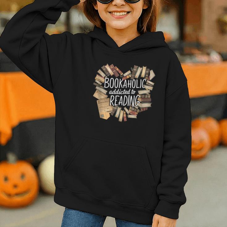 Bookaholic Addicted To Reading Book Lovers Literacy Graphic Youth Hoodie Bookaholic Addicted To Reading Book Lovers Literacy Graphic Youth Hoodie