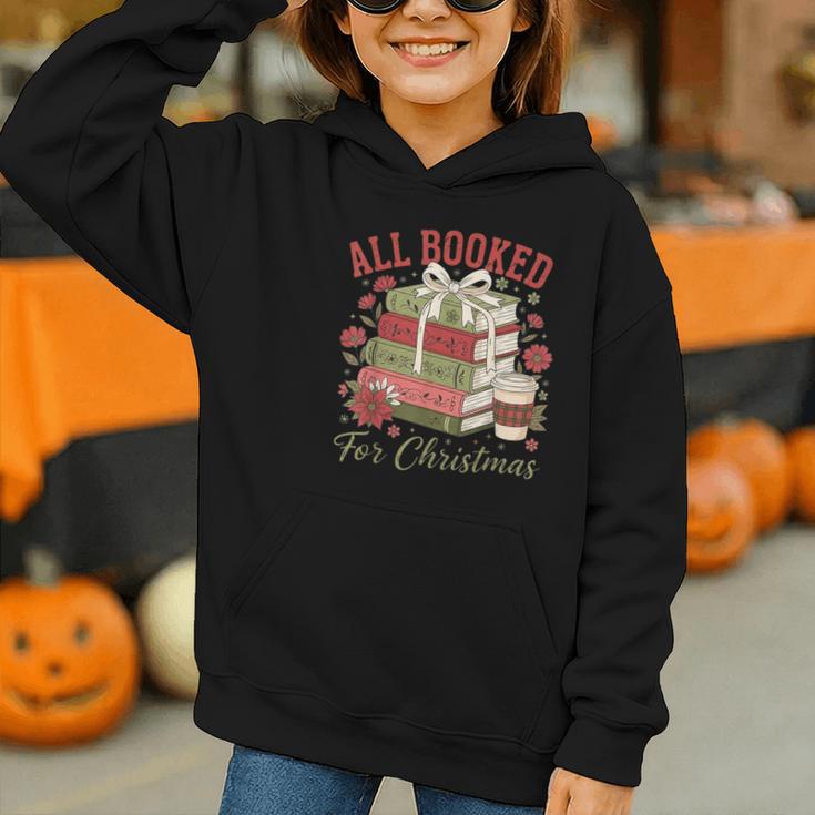 All Booked For Christmas Coquette Xmas Book Club Book Lovers Graphic Youth Hoodie All Booked For Christmas Coquette Xmas Book Club Book Lovers Graphic Youth Hoodie