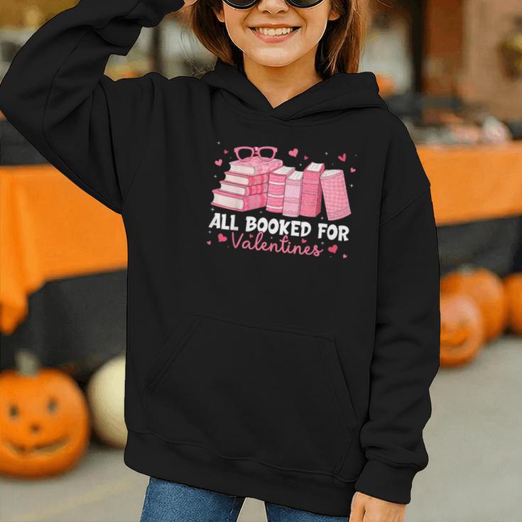 All Booked For Valentines Couple Bookworms Valentine’s Day Graphic Youth Hoodie