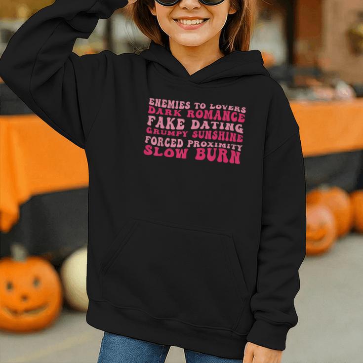 Bookish Romance Tropes Book Club Reader Spicy Book Lover Graphic Youth Hoodie