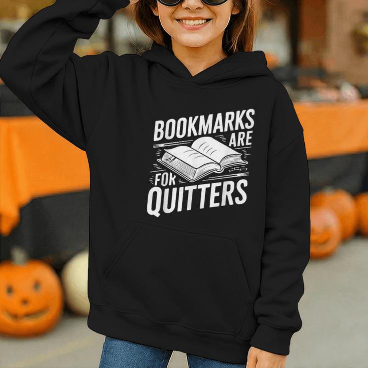 Bookmarks Quote Library Book Reader Graphic Youth Hoodie