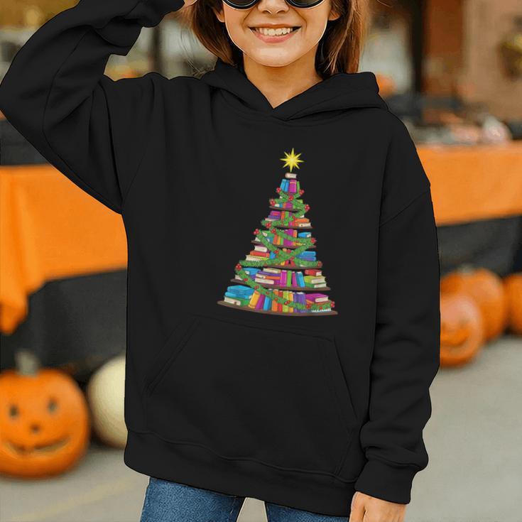 Bookmas Christmas Book Tree Book Lover English Teacher Graphic Youth Hoodie Bookmas Christmas Book Tree Book Lover English Teacher Graphic Youth Hoodie