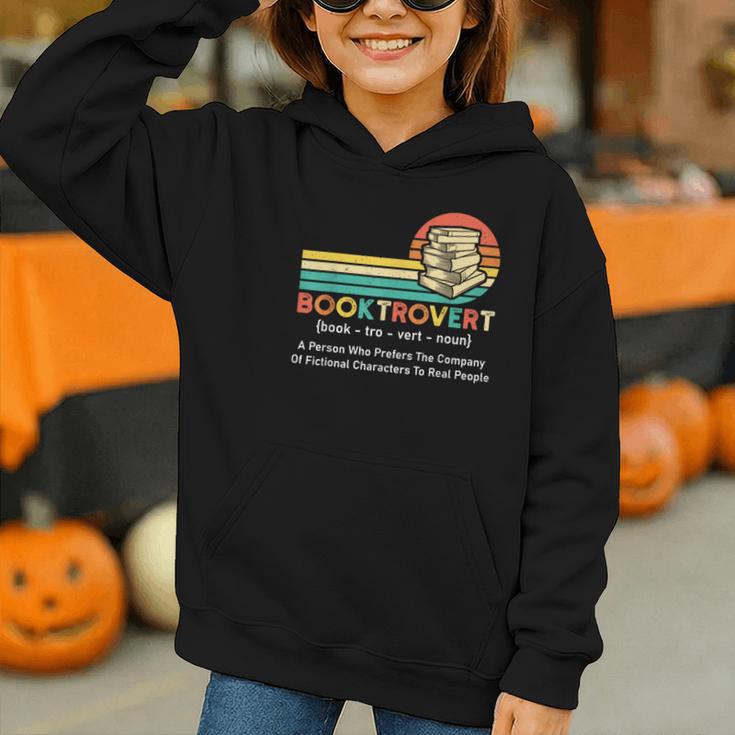 Booktrovert Definition Book Lover Graphic Youth Hoodie