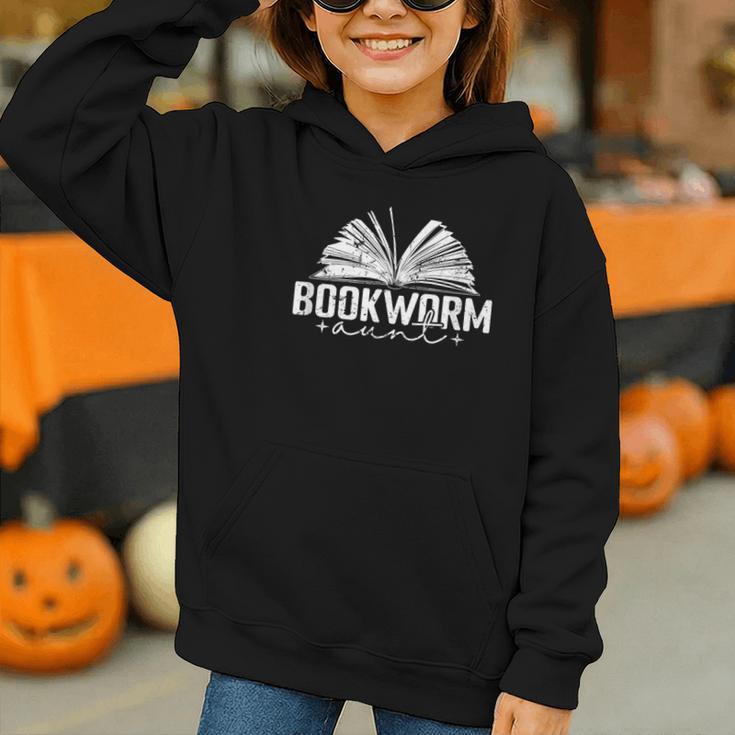 Bookworm Aunt Reading Lover Graphic Youth Hoodie Bookworm Aunt Reading Lover Graphic Youth Hoodie