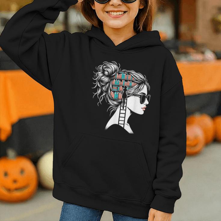 Bookworm Book Nerd Librarian Bookish Librarian Graphic Youth Hoodie
