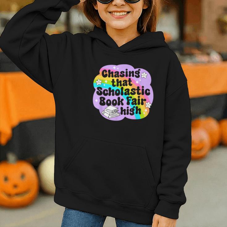 Chasing That Scholastic Book Fair High Book Lovers Graphic Youth Hoodie Chasing That Scholastic Book Fair High Book Lovers Graphic Youth Hoodie