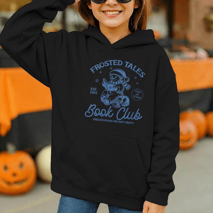 Christmas Snowman Frosted Tales Book Club Graphic Youth Hoodie