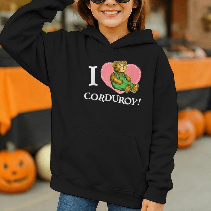 Corduroy I Heart Corduroy Teddy Bear Retro Children's Book Graphic Youth Hoodie