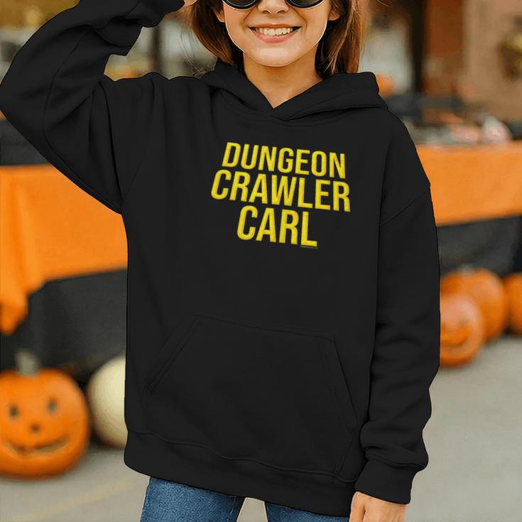 Dungeon Crawler Carl Yellow Text Logo LitRPG Series Book Graphic Youth Hoodie