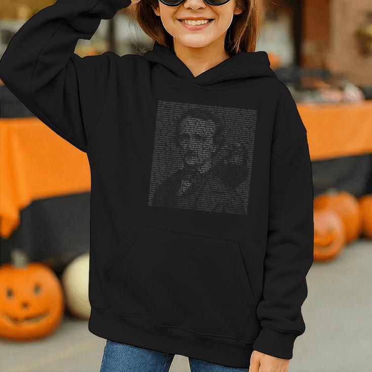 Edgar Allen Poe & Raven Reading Bookworm Reader Graphic Youth Hoodie
