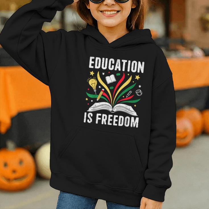 Education Is Freedom Books History Teacher Kids Graphic Youth Hoodie Education Is Freedom Books History Teacher Kids Graphic Youth Hoodie