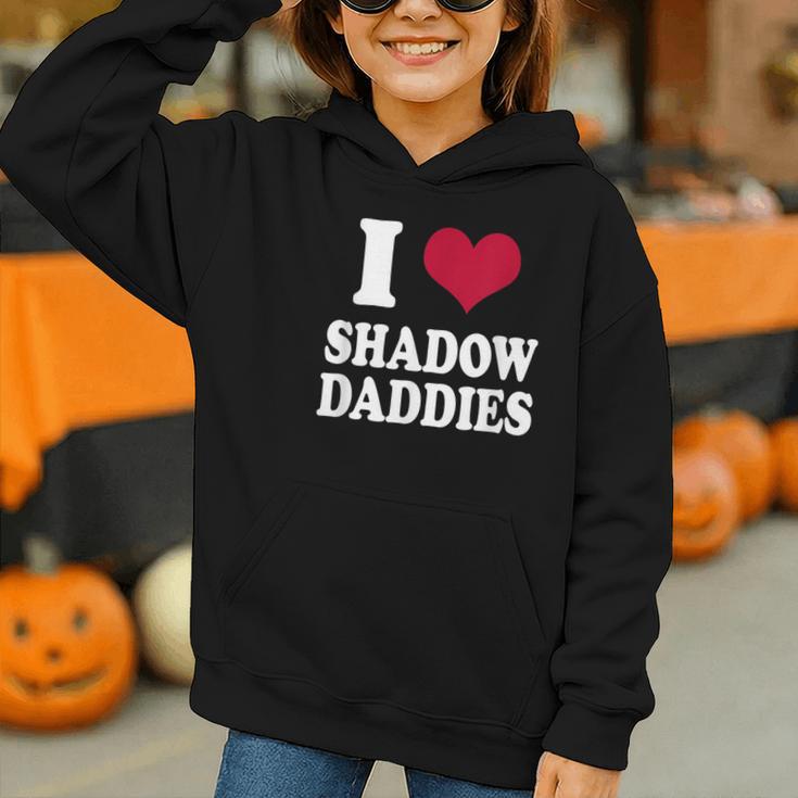 Fantasy Romantasy Book Lover I Love Heart Shadow Daddies Graphic Youth Hoodie