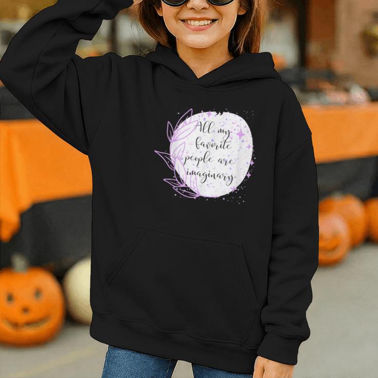 All My Favorite People Are Imaginary Book Lover Idea Graphic Youth Hoodie All My Favorite People Are Imaginary Book Lover Idea Graphic Youth Hoodie