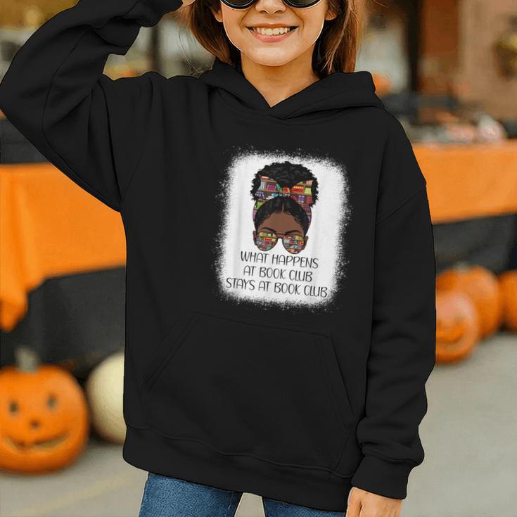 What Happens At Book Club Stays At Book Club Black Women Graphic Youth Hoodie What Happens At Book Club Stays At Book Club Black Women Graphic Youth Hoodie