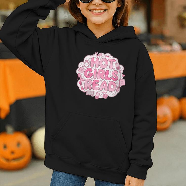 Hot Girls Read Pink Aesthetic Book Lover Reading Graphic Youth Hoodie Hot Girls Read Pink Aesthetic Book Lover Reading Graphic Youth Hoodie