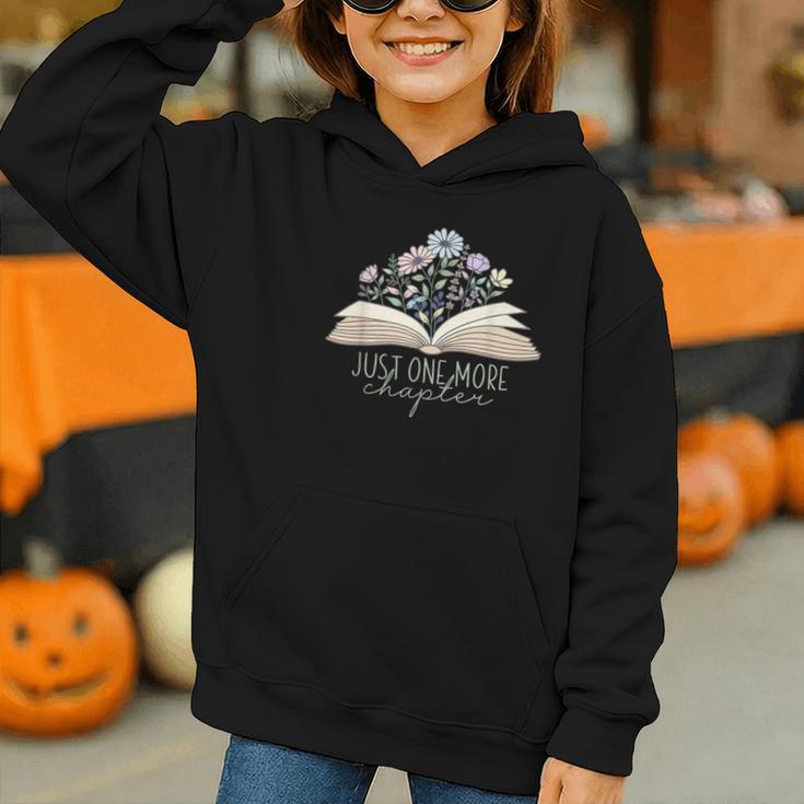 Just One More Chapter Floral Book Wildflower Aesthetic Art Graphic Youth Hoodie Just One More Chapter Floral Book Wildflower Aesthetic Art Graphic Youth Hoodie