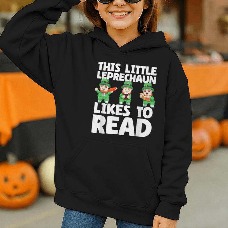 This Little Leprechaun Likes To Read St Patrick's Day Book Graphic Youth Hoodie This Little Leprechaun Likes To Read St Patrick's Day Book Graphic Youth Hoodie