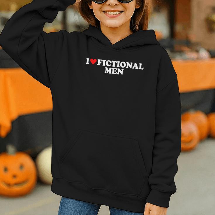 I Love Heart Fictional Men Simple Cute Reading Books Graphic Youth Hoodie
