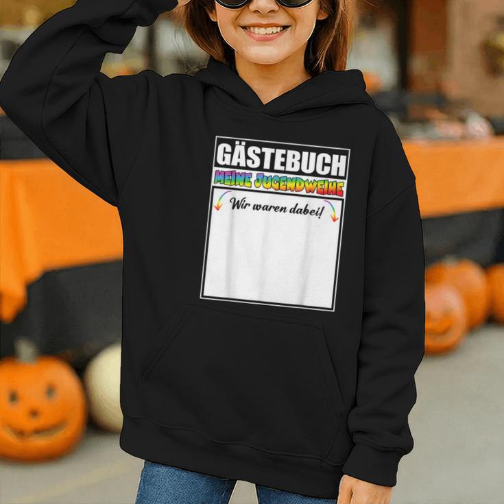 Meine Jugendweihe Guest Book Colourful Wir Waren Dabei MäDchen German Graphic Youth Hoodie