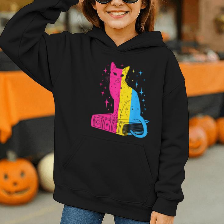 Pansexual Pride Celestial Cat Sitting Book LGBTQ Pan Colors Men Women Graphic Youth Hoodie Pansexual Pride Celestial Cat Sitting Book LGBTQ Pan Colors Men Women Graphic Youth Hoodie