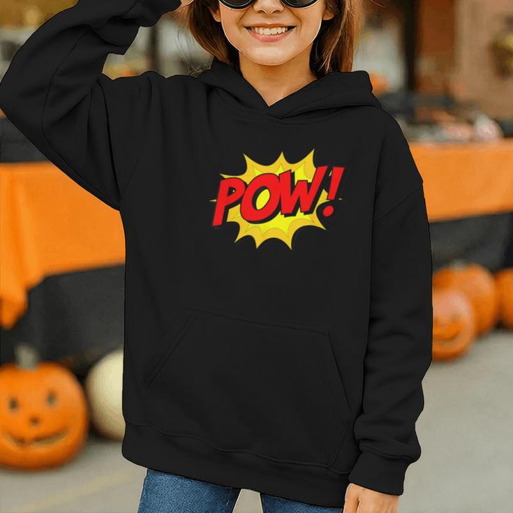 POW -Adults Kids Comic Book Cartoon Pop Art Novelty Sarcastic Graphic Youth Hoodie POW -Adults Kids Comic Book Cartoon Pop Art Novelty Sarcastic Graphic Youth Hoodie