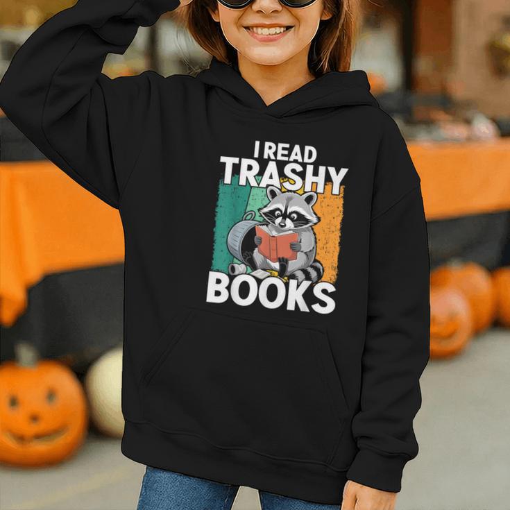 Raccoon Smutty Book Lover Spicy Romance Novels Women's Graphic Youth Hoodie