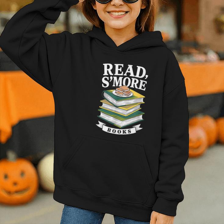 Read S'More Books Marshmallow Reading Smores Graphic Youth Hoodie