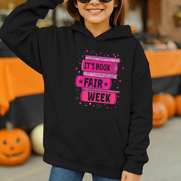 Reading Books Its Book Fair Week Graphic Youth Hoodie