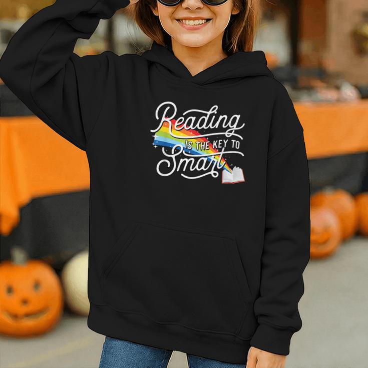 Reading Is The Key To Smart Book Lover Bookworm Reader Graphic Youth Hoodie
